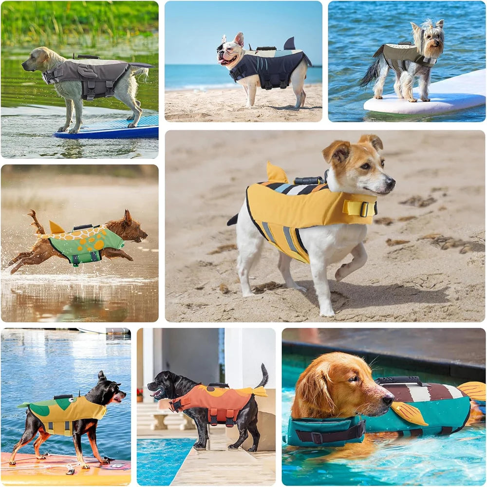 Dog Life Jacket for Swimming Flotation Vests