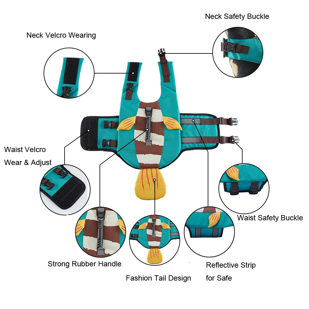 Dog Life Jacket for Swimming Flotation Vests