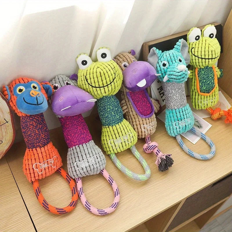 Animals Shape Bite Resistant Squeaky Dog Toys