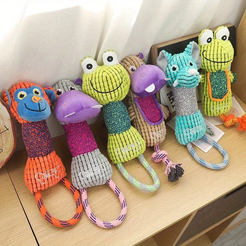 Animals Shape Bite Resistant Squeaky Dog Toys