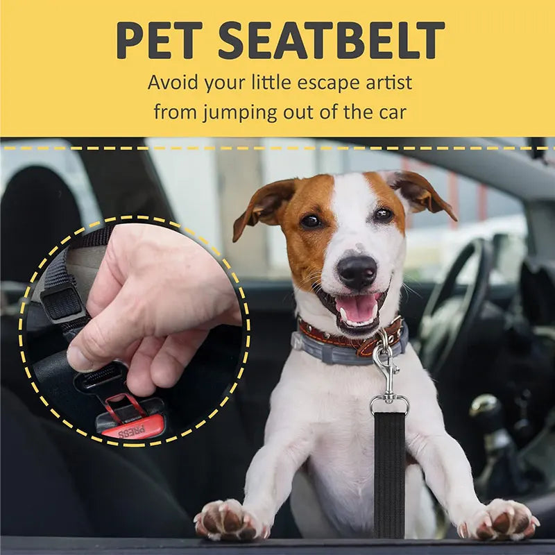 Adjustable Dog Vehicle Seat Belt Safety Harness