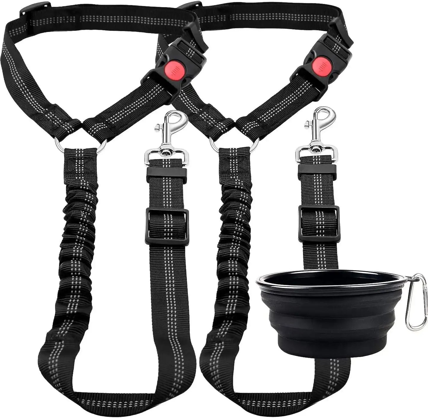 Safety Car Seat Belt Leash Black