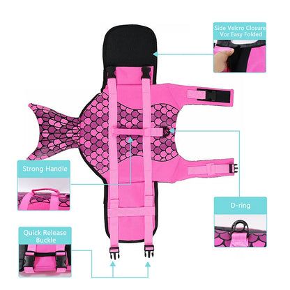 Funny Shark Life Jacket Vest for Dogs