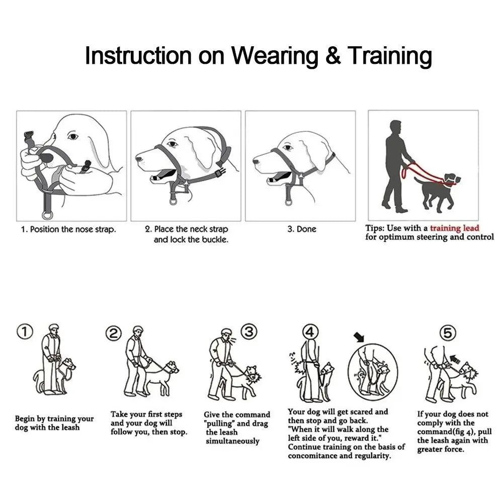Adjustable No-Pull Dog Head Halter