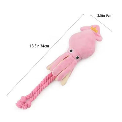 Pink Squid Durable Chew Toy