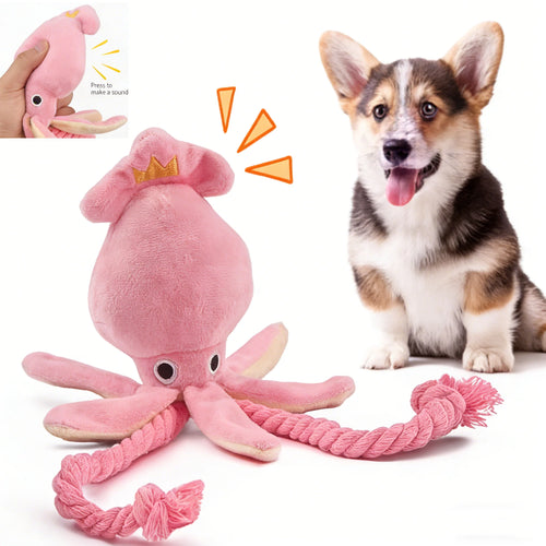 Pink Squid Durable Chew Toy