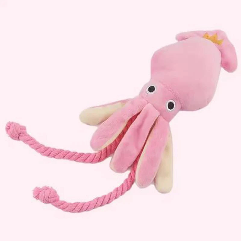 Pink Squid Durable Chew Toy