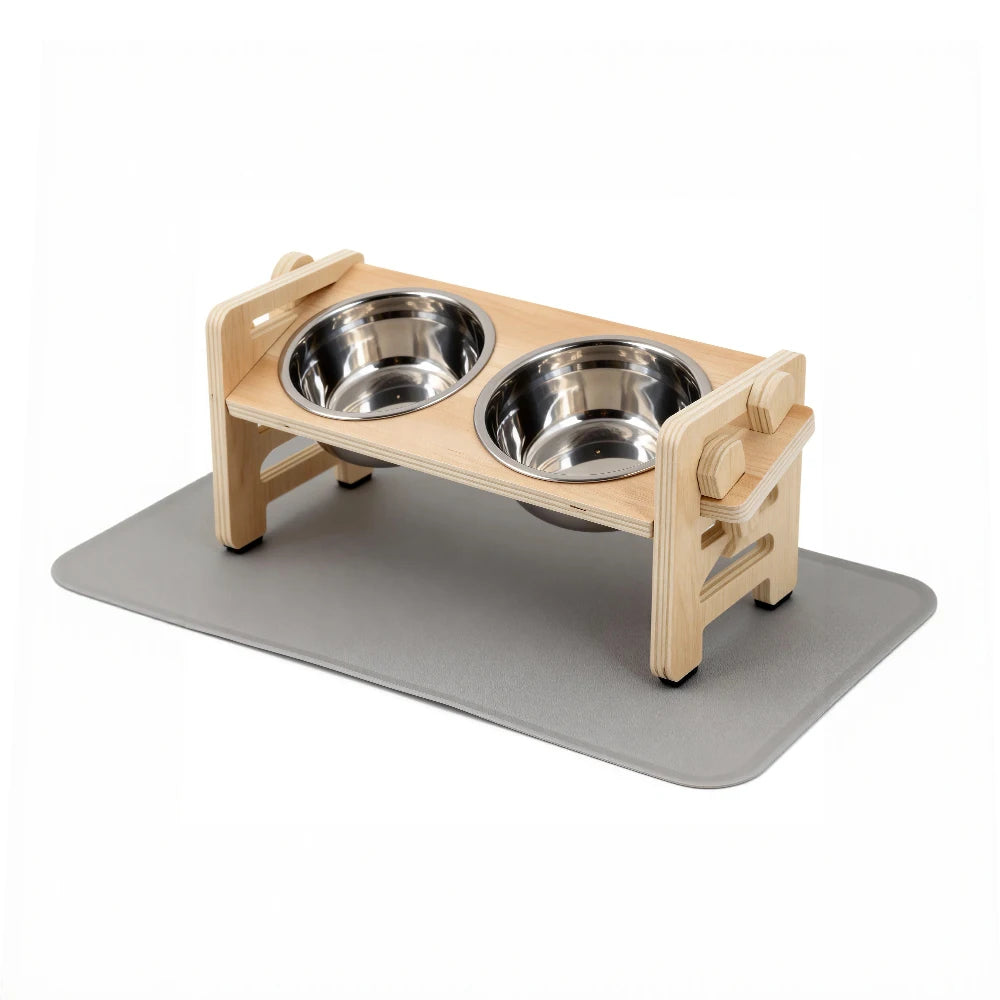 Elevated Food and Water Stainless Steel Bowls