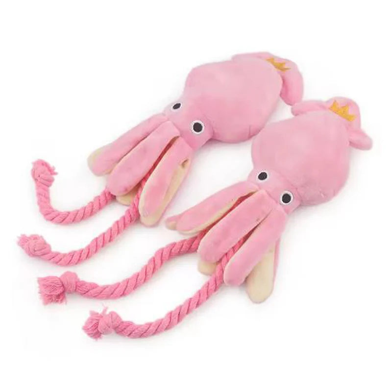 Pink Squid Durable Chew Toy