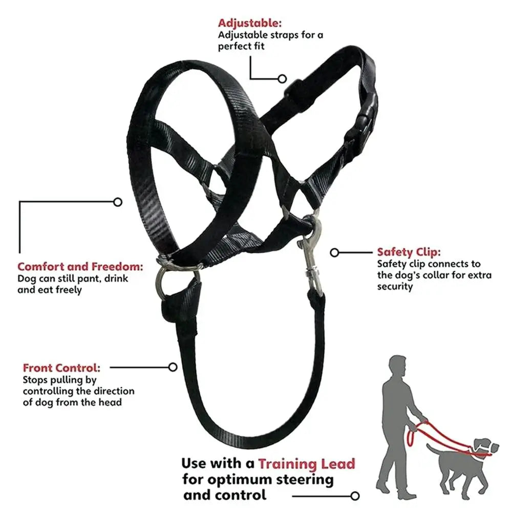 Adjustable No-Pull Dog Head Halter