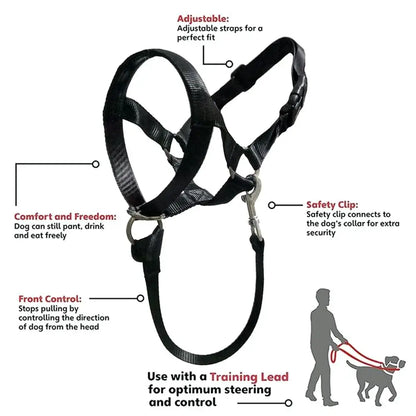 Adjustable No-Pull Dog Head Halter