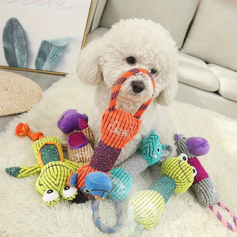 Animals Shape Bite Resistant Squeaky Dog Toys