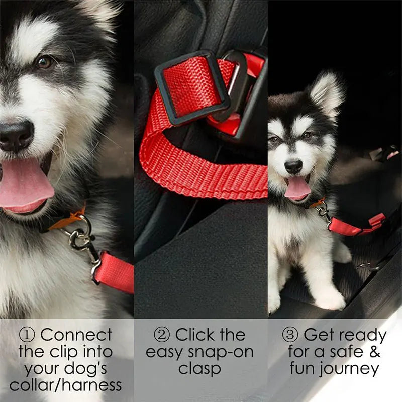 Adjustable Dog Vehicle Seat Belt Safety Harness