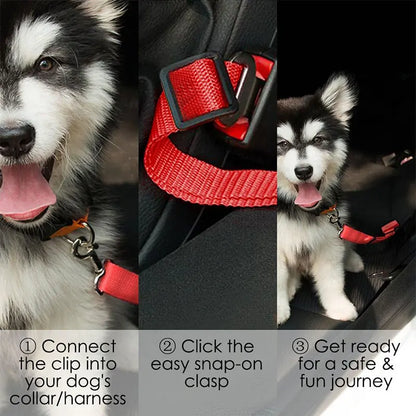 Adjustable Dog Vehicle Seat Belt Safety Harness