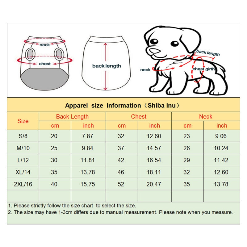 Collared Shirt Dog Clothes Summer