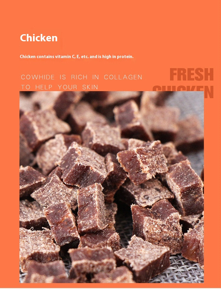 Beef and Chicken Cubes Snacks Dog Training Reward